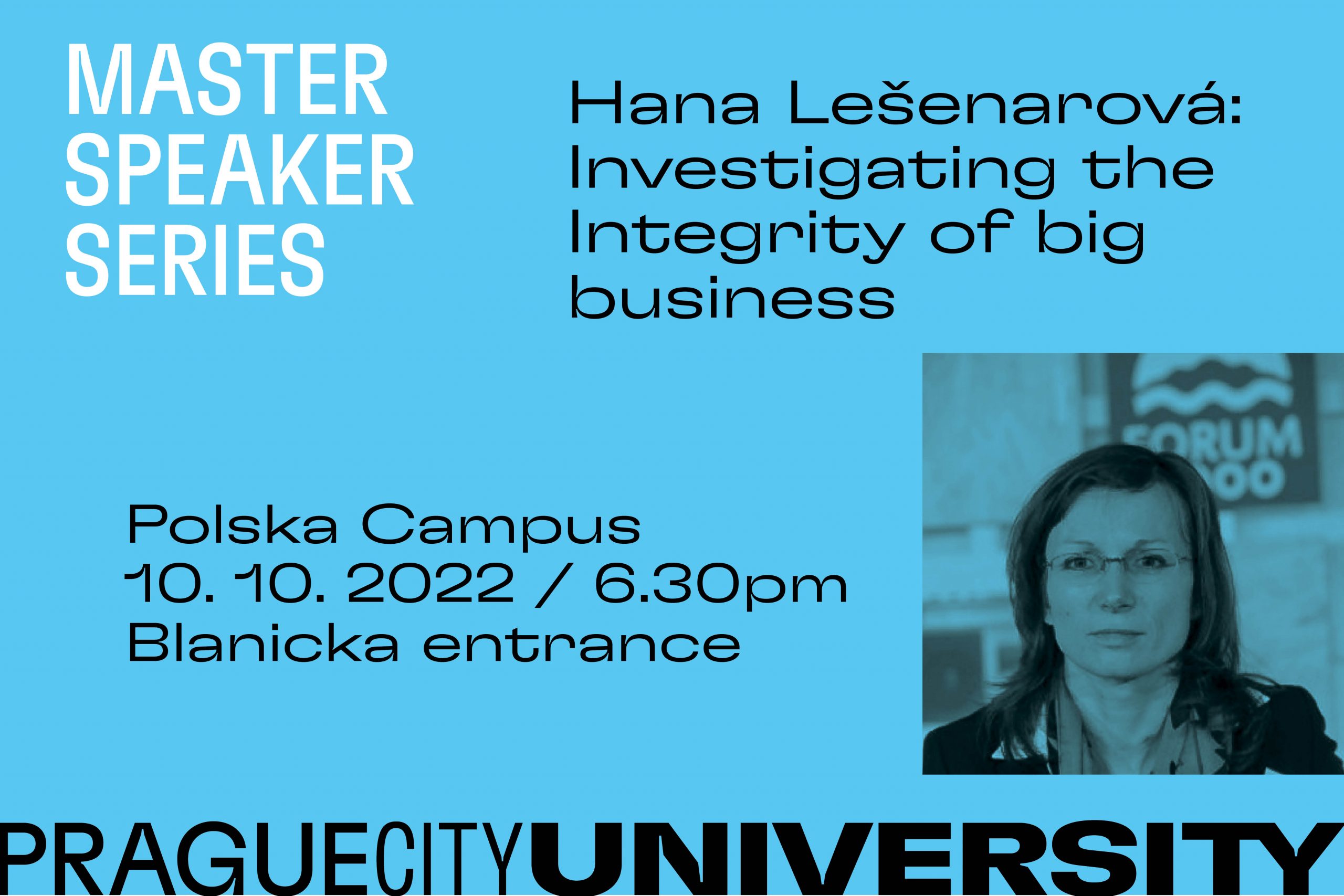 Master Speaker Series: Hana Lesenarova