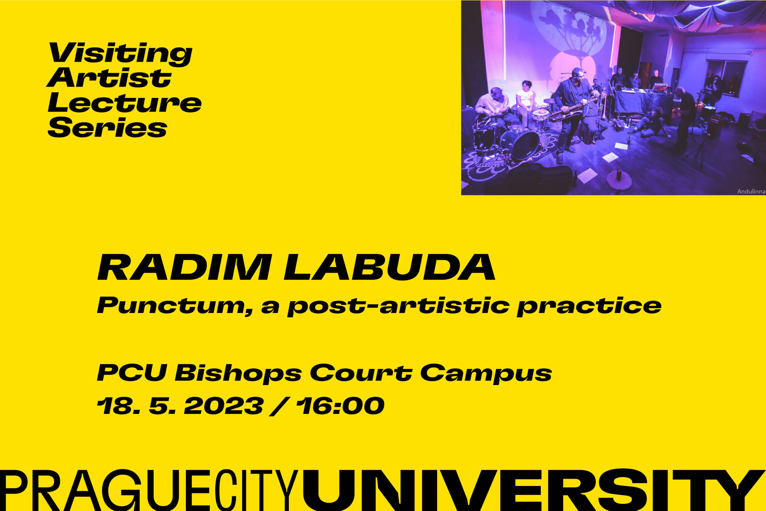 Visting Artist LEcture Series with Radim Labuda 18.5.2023 from 16.00 at Bishop's Court Campus